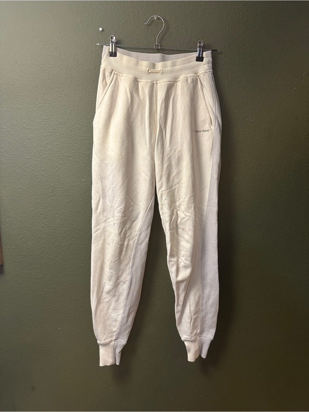 Outdoor Voices Cream Jogger Sweatpants